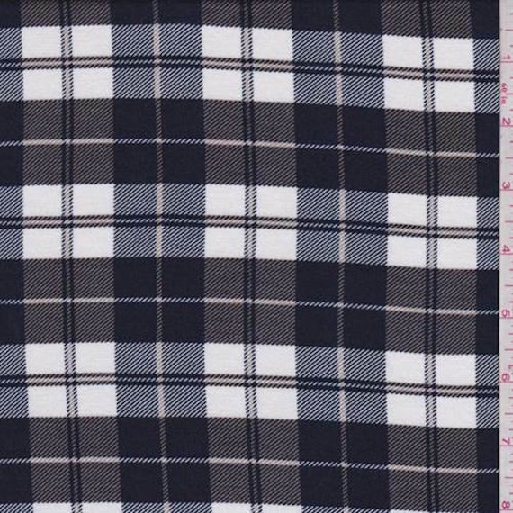 plaid jersey knit fabric