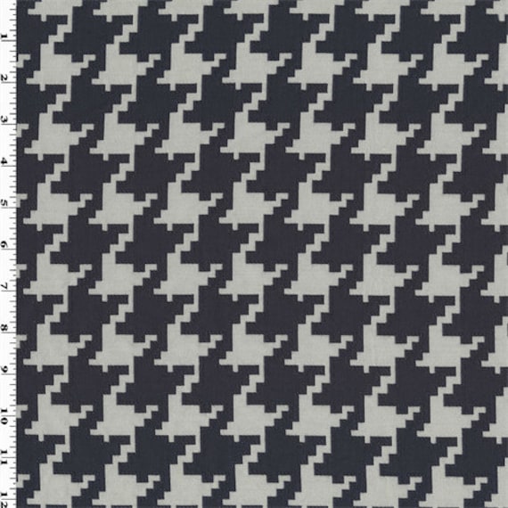 Navy Off White Houndstooth Jacquard Home Decorating Fabric Etsy