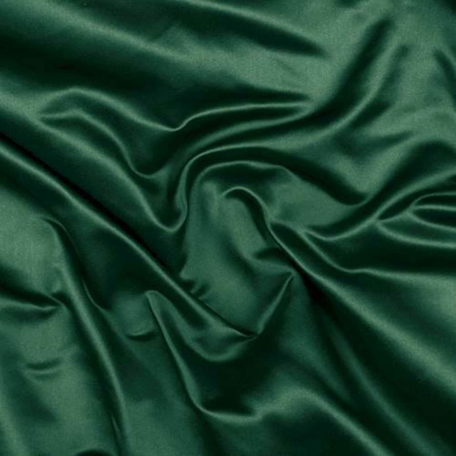 Emerald Green Silk Duchess Satin Fabric By The Yard | Etsy