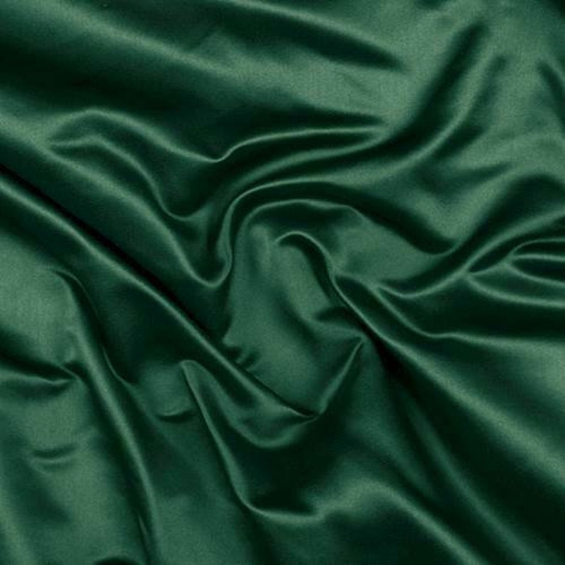 Emerald Green Silk Duchess Satin Fabric by the Yard | Etsy