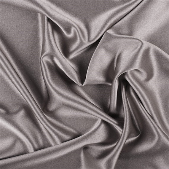 Taupe Silk Crepe Back Satin Fabric by the Yard | Etsy