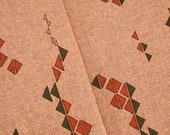 Orange Multi Triangle Printed Wool Blend Dobby Jacketing, Fabric By The Yard