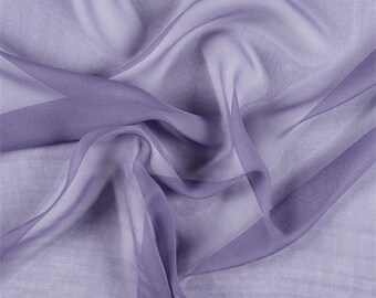 Amethyst Silk Chiffon, Fabric By The Yard
