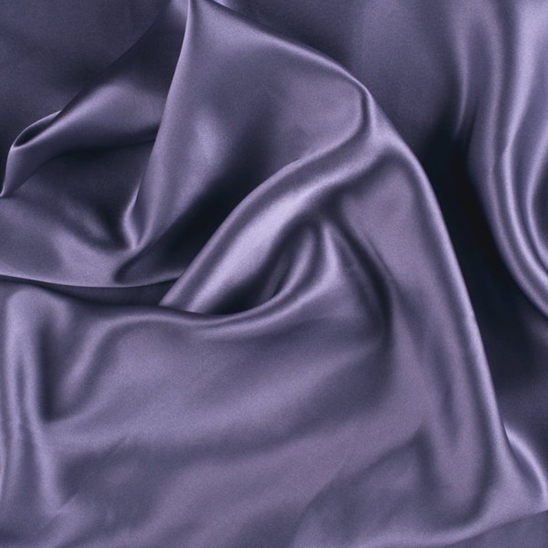 1000M158 45 Wide 100/% Silk Charmeuse Amethyst Purple By the Yard