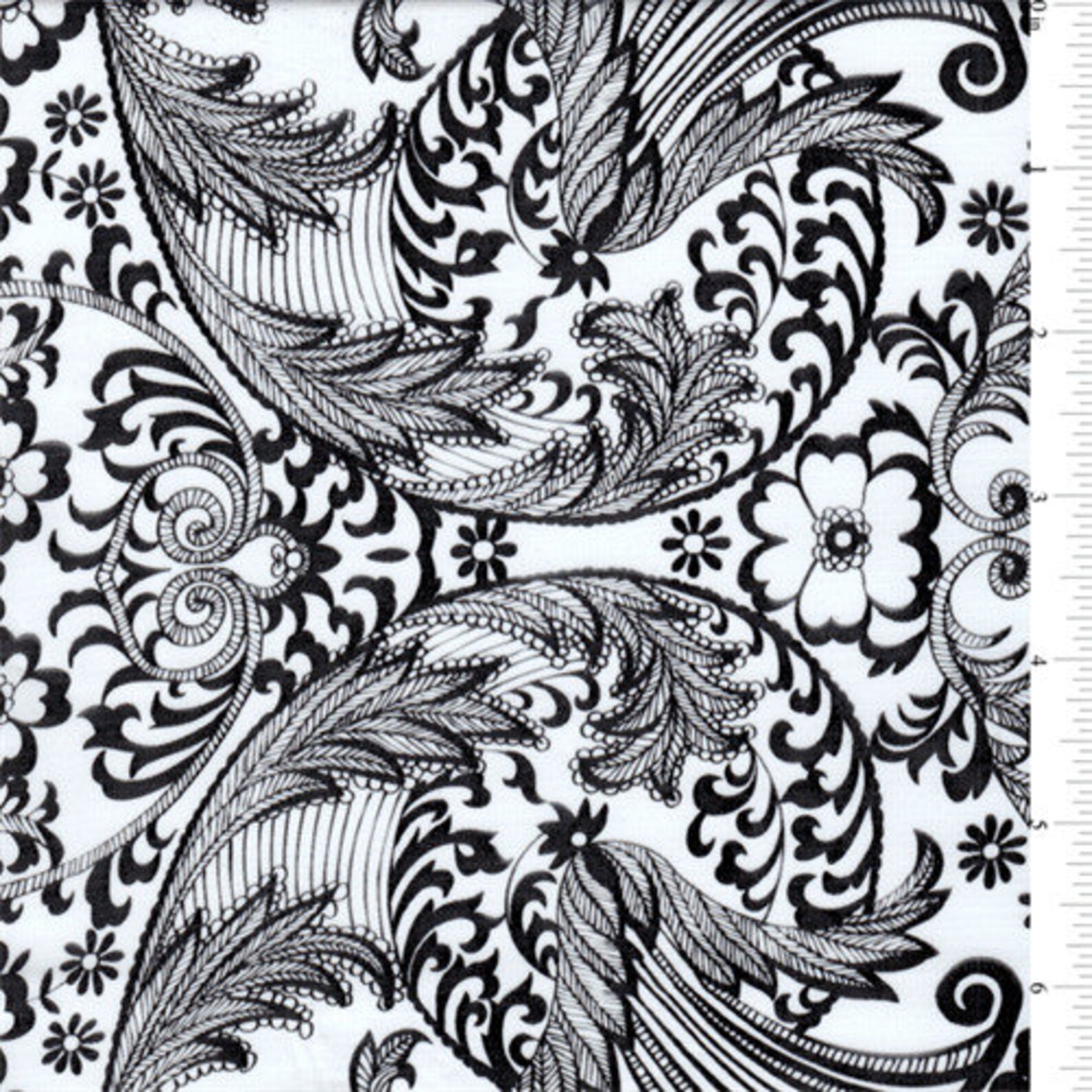 Black Floral Oilcloth Fabric by the Yard Etsy