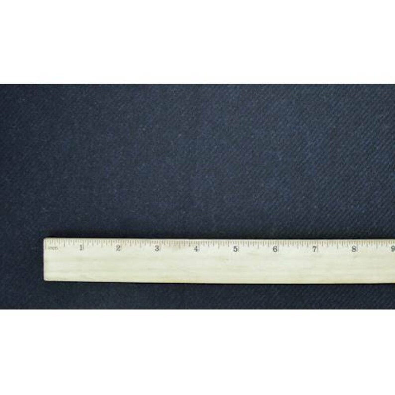 BlackDeep Navy Wool Blend Twill Jacketing Fabric By The Yard