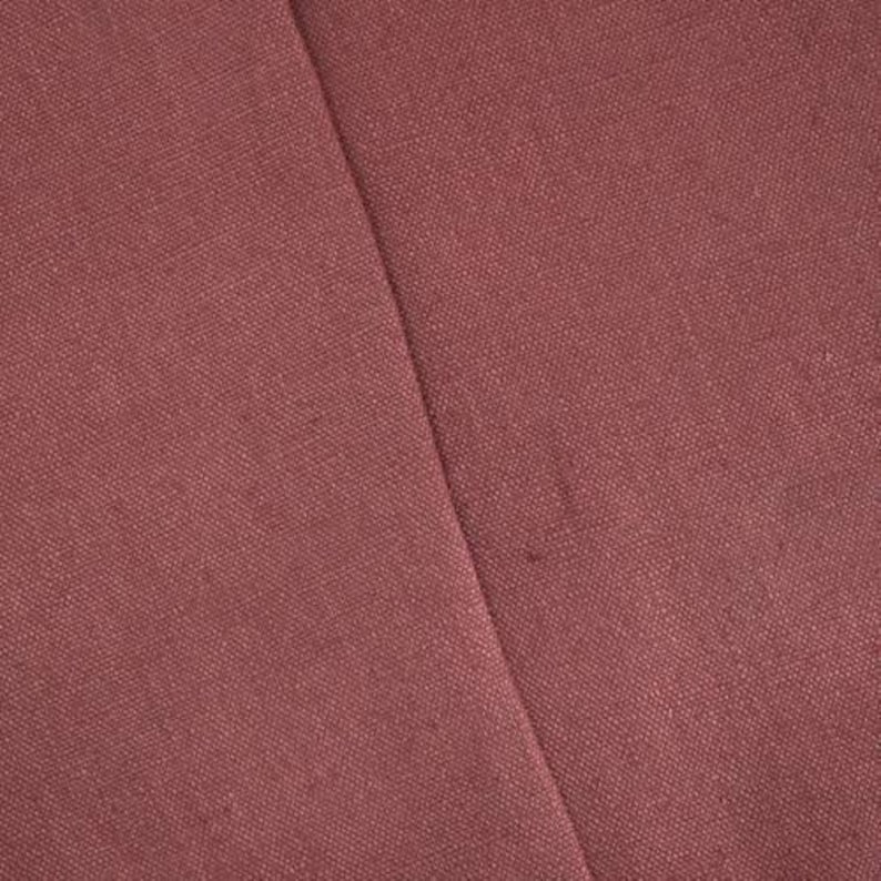 Antique Burgundy Slubbed Linen Woven Decorating Fabric Fabric By The Yard