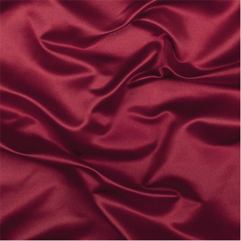 Red Silk Duchess Satin Fabric by the Yard Etsy