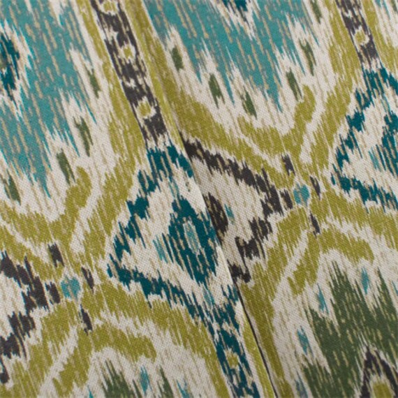 Green Multi P Kaufmann Ikat Printhome Decorating Fabric Etsy