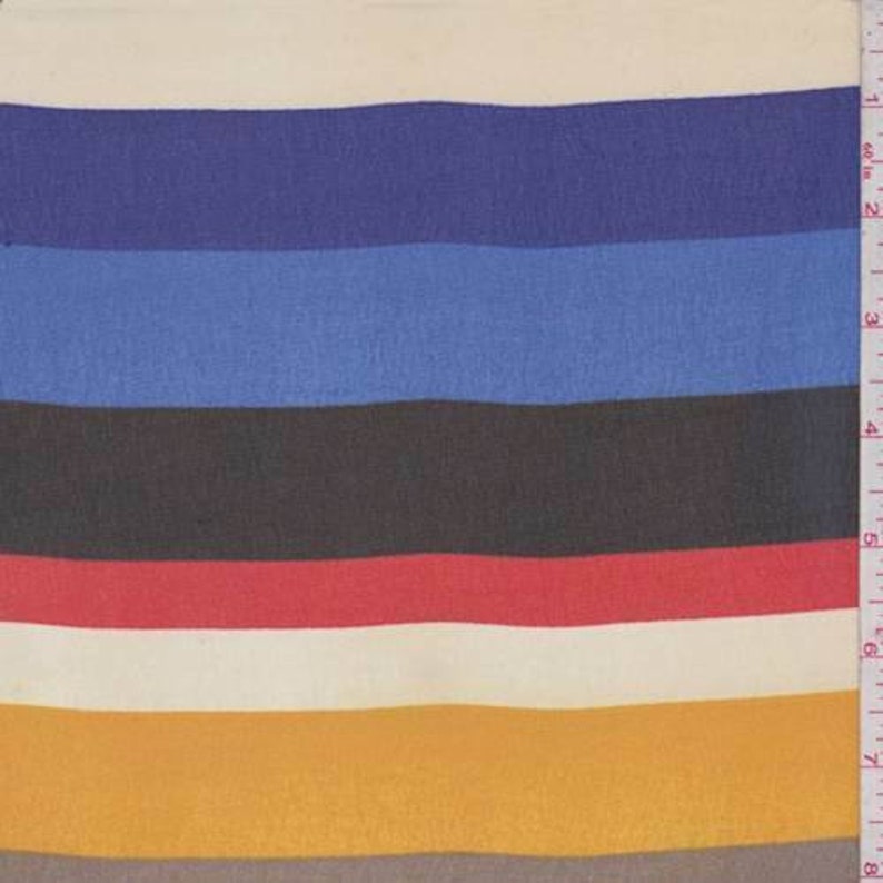 RedGoldBlack Multi Stripe Chiffon Fabric By The Yard