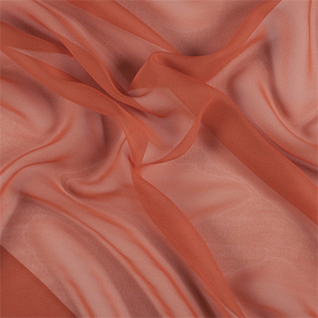 Orange Silk Chiffon Petal 600 Fabric main image 1