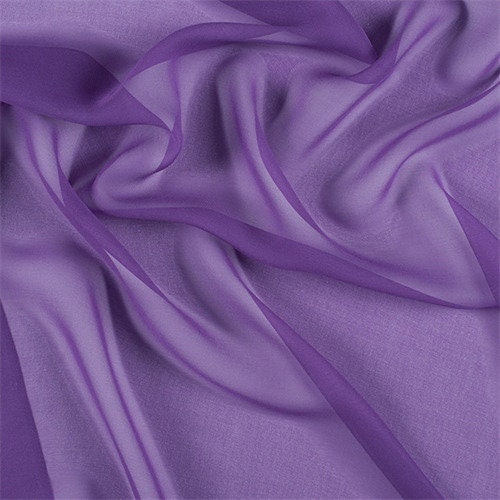 Violet Wide Silk Chiffon Fabric by the Yard - Etsy