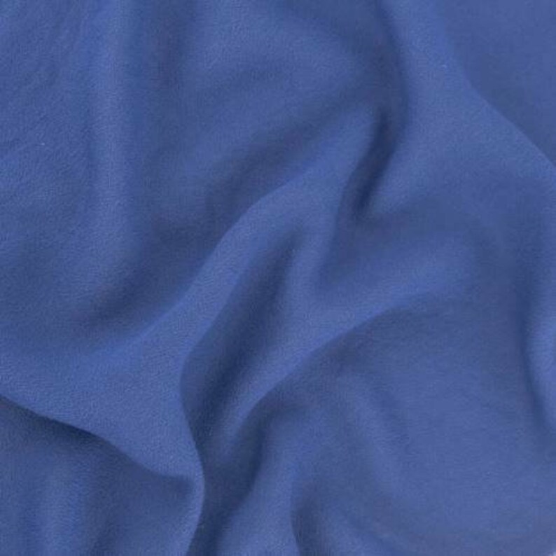 Indigo Blue Momie Crepe Fabric By The Yard