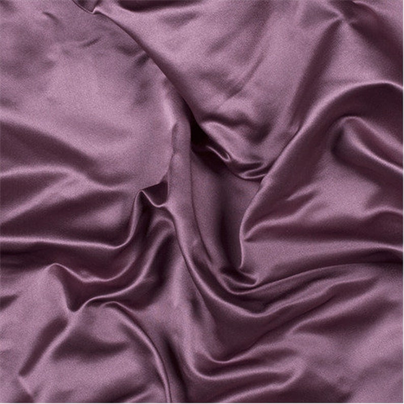 Mauve Silk Duchess Satin Fabric By The Yard Etsy