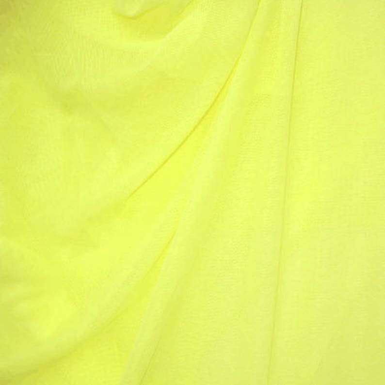 58-60 Lemon Yellow Stretch Mesh-20 Yards Wholesale by the Bolt SHSSM10