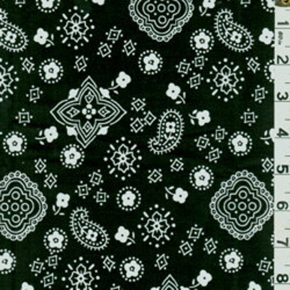 60 Black Bandana Fabric15 Yards Wholesale by the Bolt Etsy