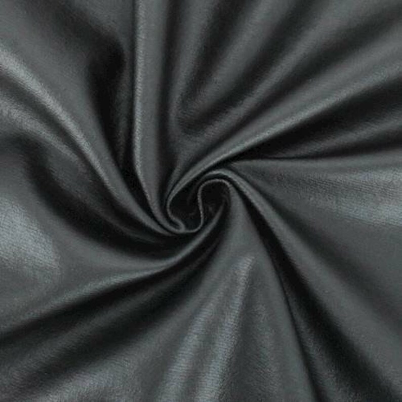 black pleather fabric by the yard