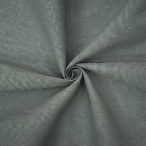May include: A close-up of a gray fabric with a subtle, textured pattern. The fabric is arranged in a spiral, showcasing its drape and the interplay of light and shadow. The material appears to be a medium-weight textile.