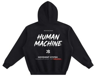 Sudadera con capucha Bioforceman de forro polar y corte cuadrado - Algodón pesado