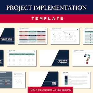 Project Implementation Go Live Stage Gate PowerPoint Template Project Dashboard PPTX PM Readiness Toolkit Executive Deck Instant Download