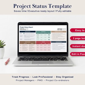 Project Status Report Template PPT PM Dashboard Weekly Executive Update Slides