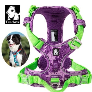 Ask to Pet Vest Dog Harness With Reflective Patches, No Pull Easy