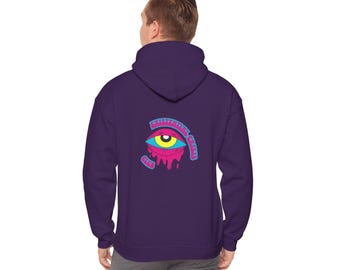 Melting Eye Graphic Hoodie | Psychedelic Neon Dripping Eye Design