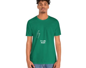 Pointing Finger Im With Stupid Tank | Funny Graphic Tank Top