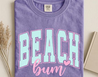 Beach Bum Preppy Shirt, Summer Beach Life Tee, Girls Beach Trip Gift, Tropical Vacation Shirt, Comfort Colors Beach Tee, Beach Lover