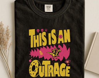 Comfort Colors® This Is An Outrage Dungeon Crawler Carl Shirt, Bookish Fantasy Tee, Sci Fi Book Lover Gift, Book Shirt, Fantasy Reader