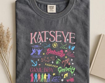 Katseye Beautiful Chaos Tour Shirt, Kpop Vintage Graphic Tee, Gnarly Gabriela Katseye Shirt, Eyekon Kpop Fan Gift, Katseye Concert Tee