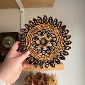 Lot de 2 dessous de plat en rotin en osier vintage en paille de