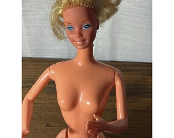 Vintage 1980s Barbie Doll Blonde Blue Eyes Twist Waist Philippines Mattel Nude