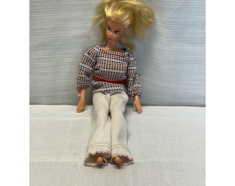 Vintage 1974 Mattel Growing Up Skipper Doll Barbie Sister Blonde Twist Arm