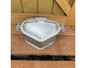 Vtg Guardian Service Large 11" Triangular Roaster Casserole W/ Aluminum Lid