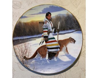 Hamilton Collection Winter's Rose Plate David Wright Princesses of the Plains