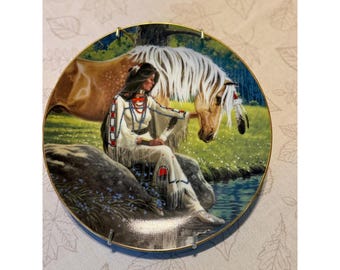 Hamilton Collection Prairie Flower Plate Daniel Wright Princesses of the Plains
