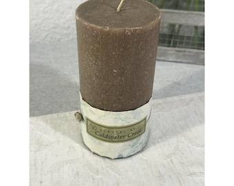 Vintage Coldwater Creek Grapevine Pillar Candle 102 Hr Burn USA Made