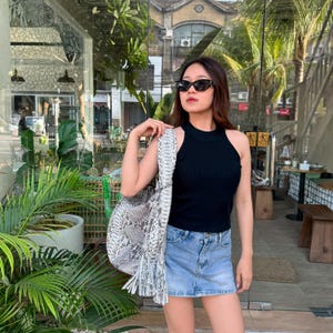 Exotic Hobo Bag In Natural Color