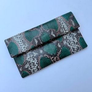 Genuine Python Folded Clutch