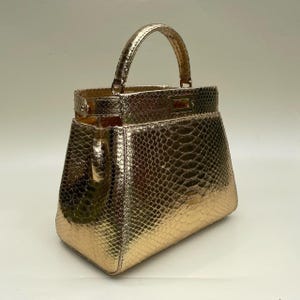 Gold Foil Exotic Handbag
