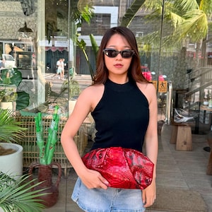 Exclusive Clutch Exotic Leather Handmade
