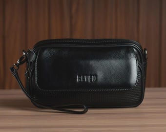 Aslan Leather Wallet – Crazy Horse Bifold with Snap Closure, Vintage Card Holder Organizer, Slim Everyday Carry Gift