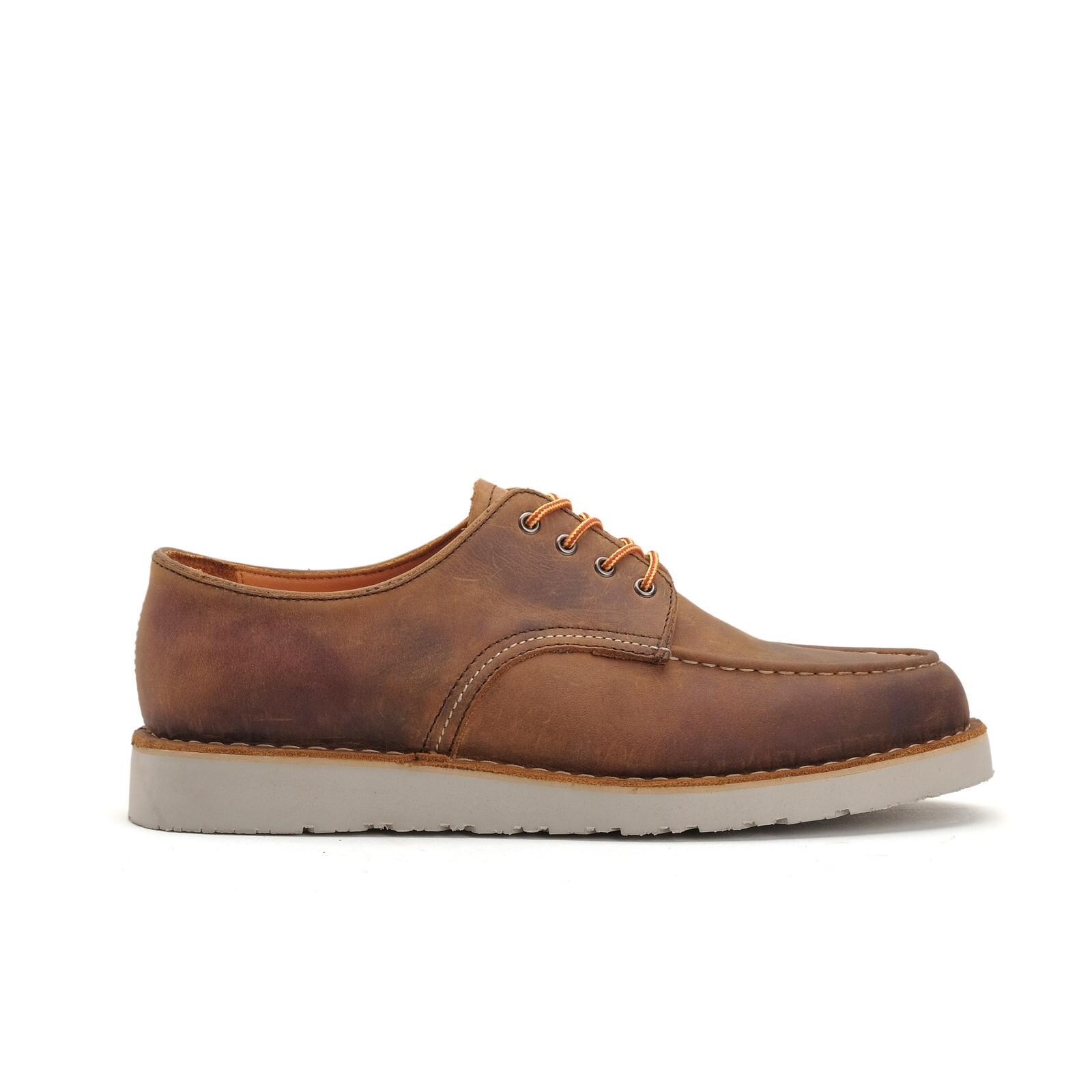 Calzaturificio Silver Italian Leather Moc Toe Derby‎ Shoes Tan Cognac 45 US 12 100% Genuine Leather • Italian Design • Handcrafted  main image 2