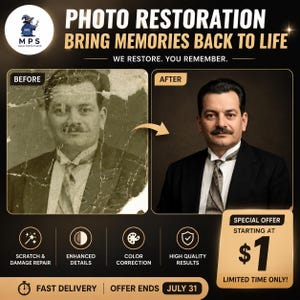 Custom Photoshop Editing | Photo Retouch | Photo Restoration | Remove Object | Add Person | Fast 8-Hour Delivery