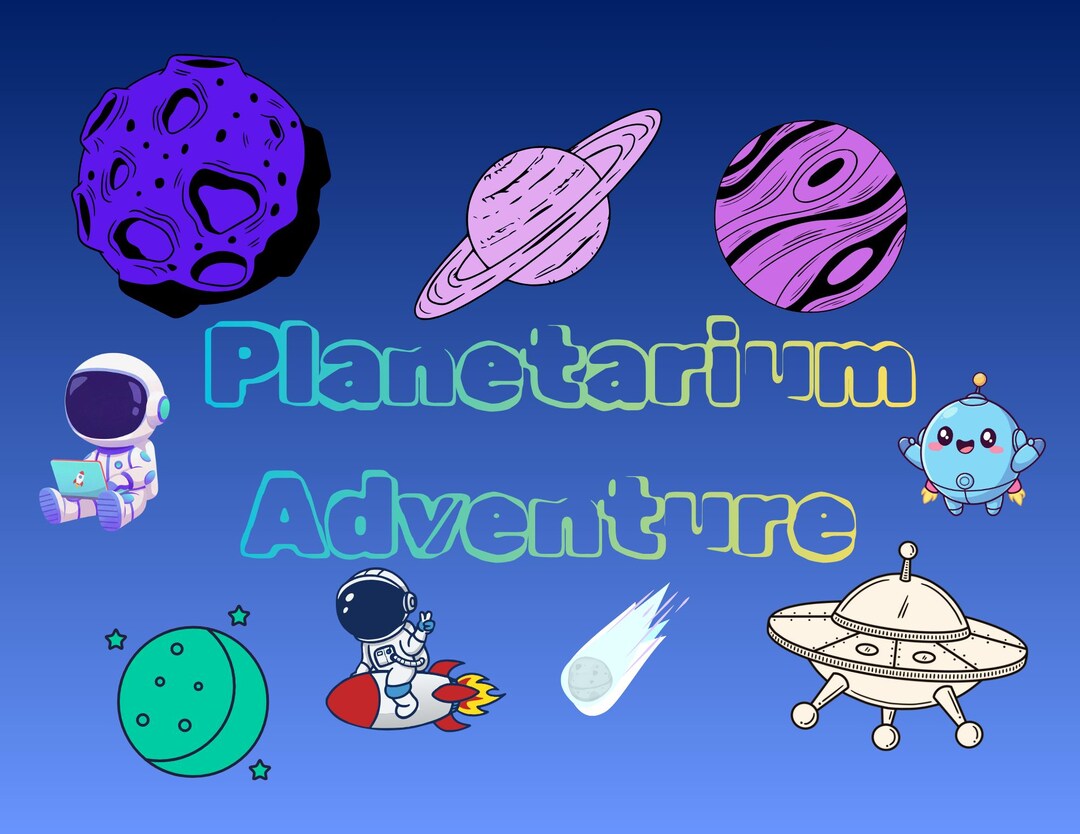Planetarium Adventure - Printable Coloring Pages - Etsy