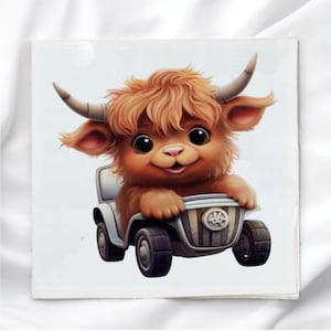 Highland Cow Fabric Panel for Quilting Crafting Sewing Quilt Block Craft Fabric CHC74968