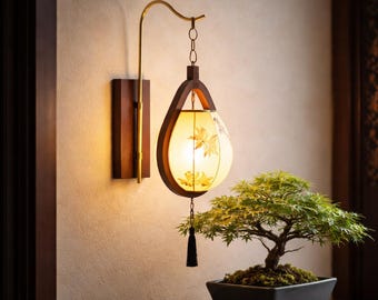 Nordic Wooden Wall Sconce Fabric Shade LED Wall Lamp Bedroom Living Room Light