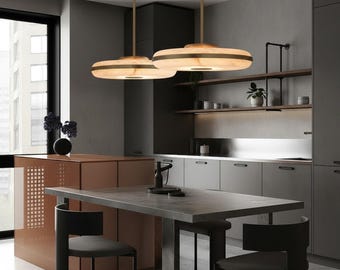 Natural Marble Chandelier Modern LED Dining Kitchen Island Ceiling Fixture