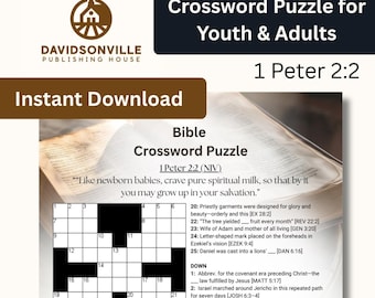 Cruciverba a tema biblico stampabile [1 PIETRO 2:2]